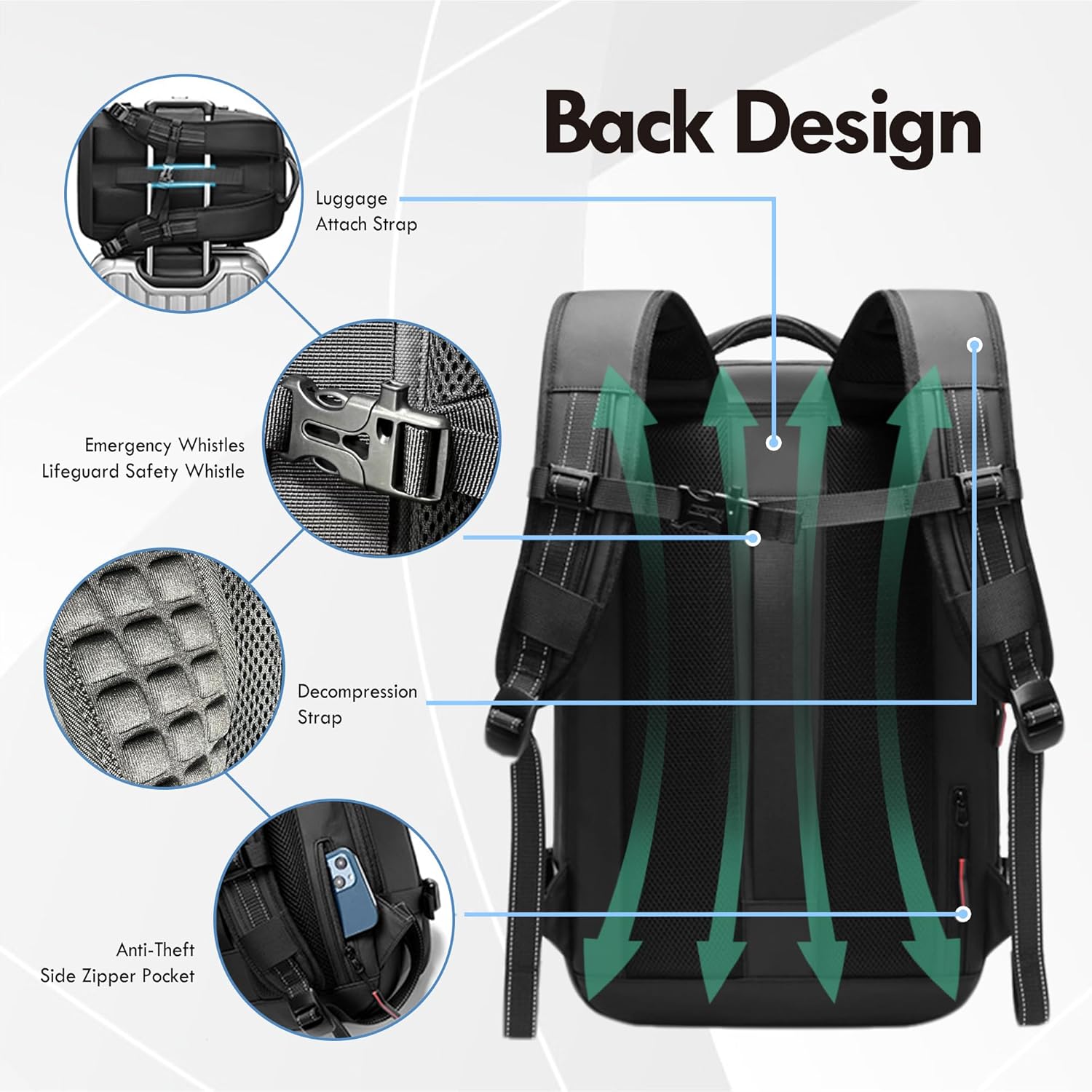 Air Vacuum Travel Bag Pack With Air Pump 45L